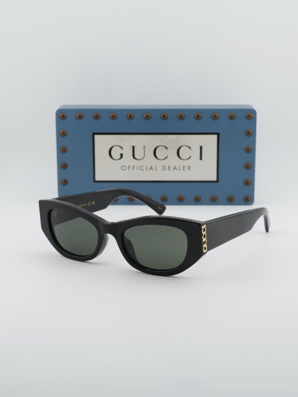 Gucci GG2044SA 001 Cat Eye Women Sunglasses - Black / Grey